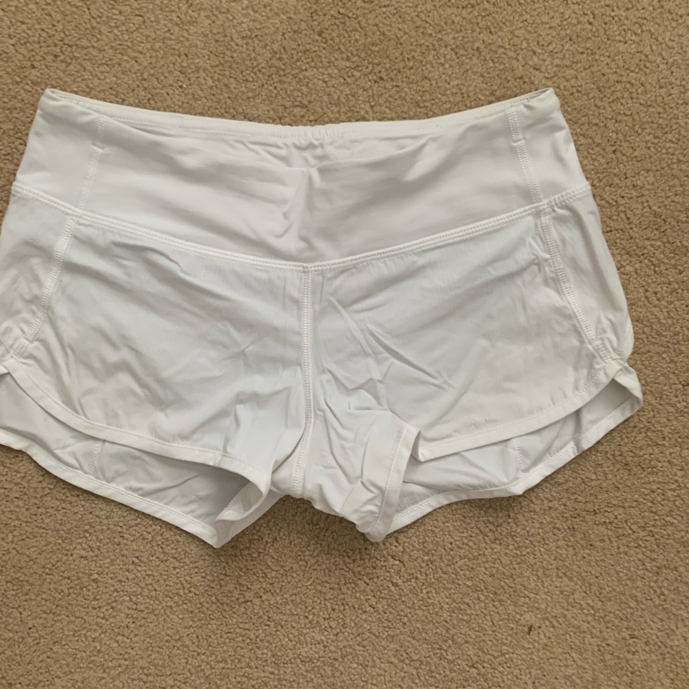 White lulu lemon shorts
